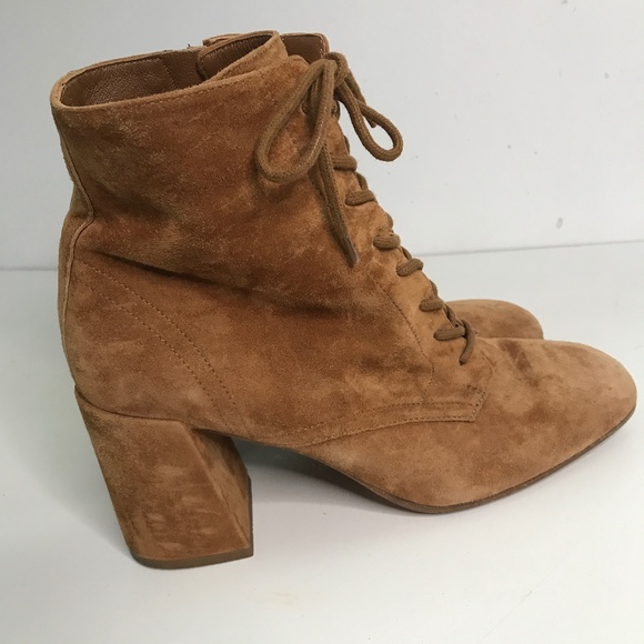VINCE Leather Ankle Boots Lace Up Women's 9 - Picture 7 of 12